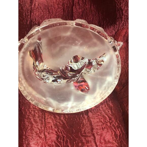 Vintage Crystal Mother Seal & Her Pup Frosted Textured Stand to Resemble Ice 6x5 - Picture 7 of 9